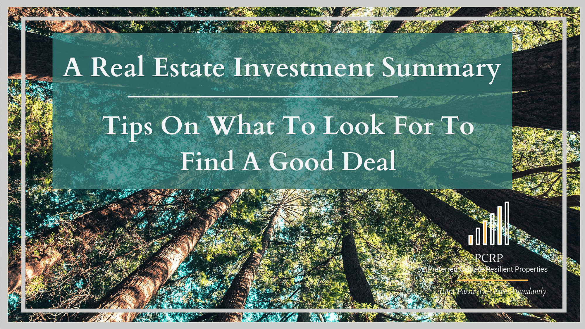 how investment summaries can help you determine if a deal is good