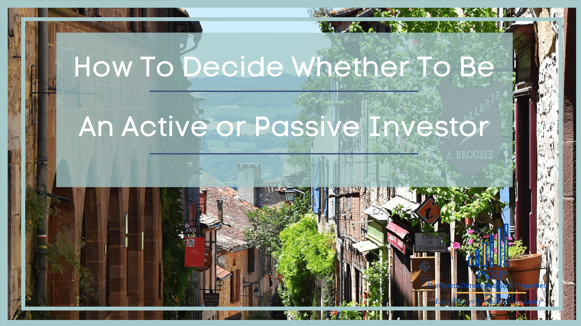 Should you be an active real estate investor or a passive real estate investor